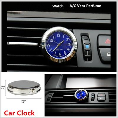 Orologio per Auto Clip Bocchetta A/C Ricarica Profumo Serbatoio di Stoccaggio Orologio al Quarzo Styling 1PC