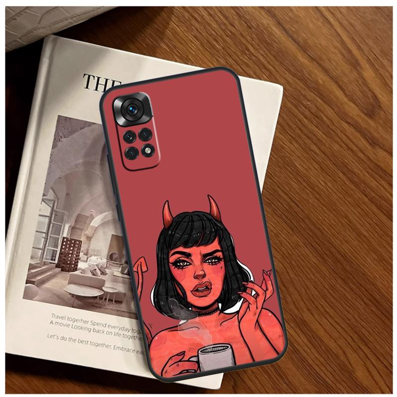 

Чехол Женщина-дьявол для Xiaomi Redmi Note 11 10 9 12 13 14 15 Pro Plus Чехол для Redmi 15 C 10C 13C 12C 14C Redmi 10C