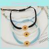 Handmade Sunflower Friendship Bracelet With Floral Design For Women And Couples