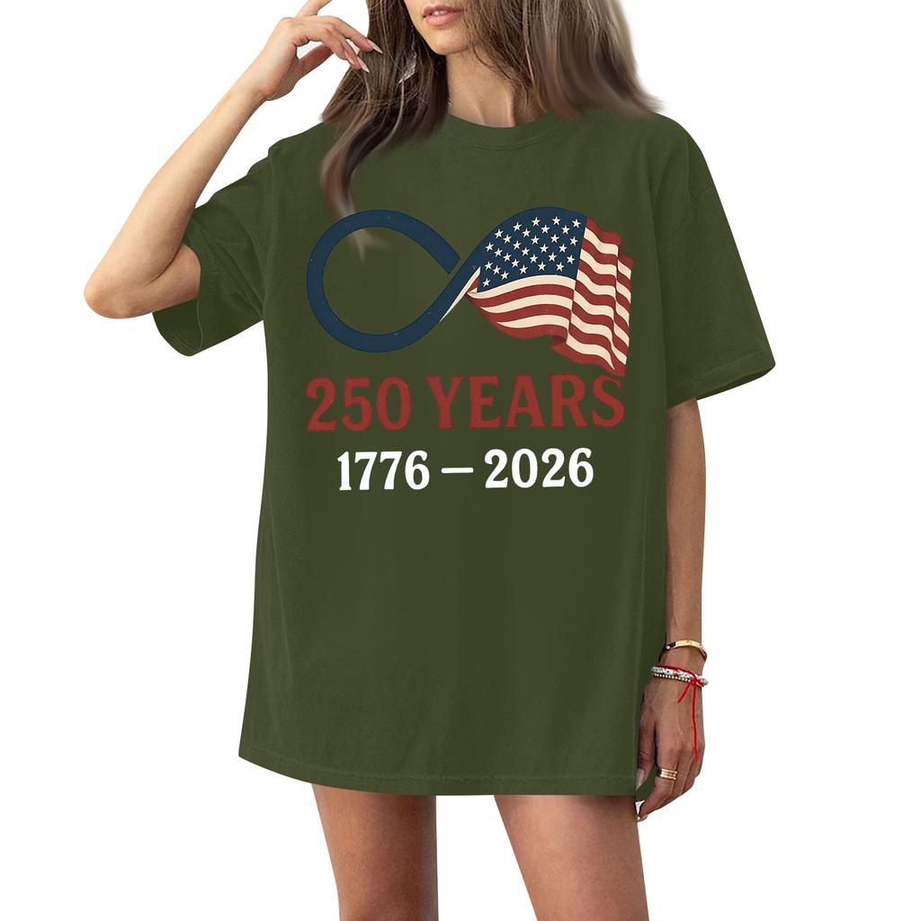 Damen Rundhals Bedrucktes Kurzarm T-Shirt Top