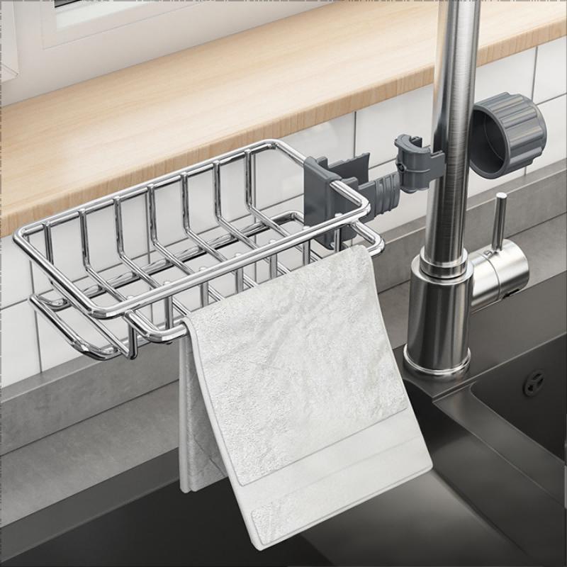 Weipelu Stainless Steel Kitchen Faucet Storage Organizer