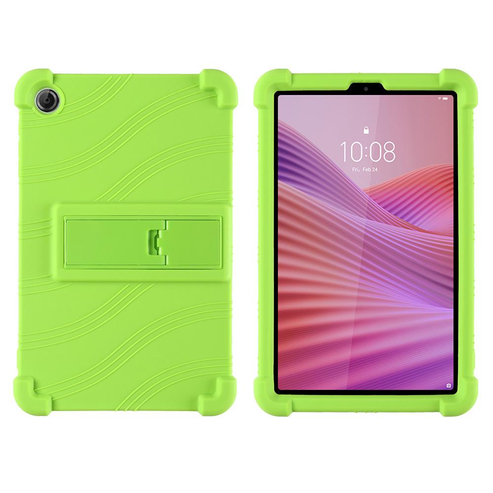 Pour Tablette Tab One/Tab K9 8,7 pouces TB305XU/TB305FU Coque antichoc pour enfants Coque de protection souple en silicone avec support Lenovo Tab One 2025 vert