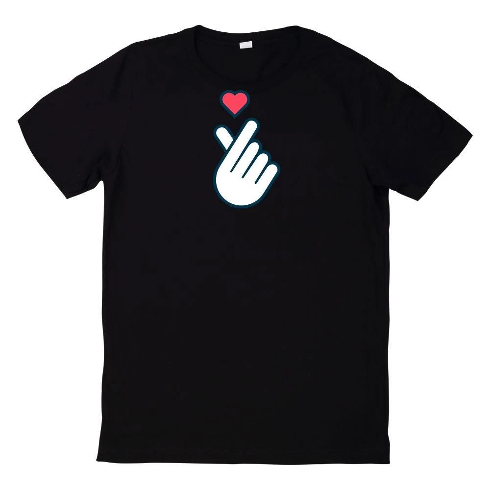 T-Shirt Koreanisches Fingerherz K Pop Herz Handzeichen M