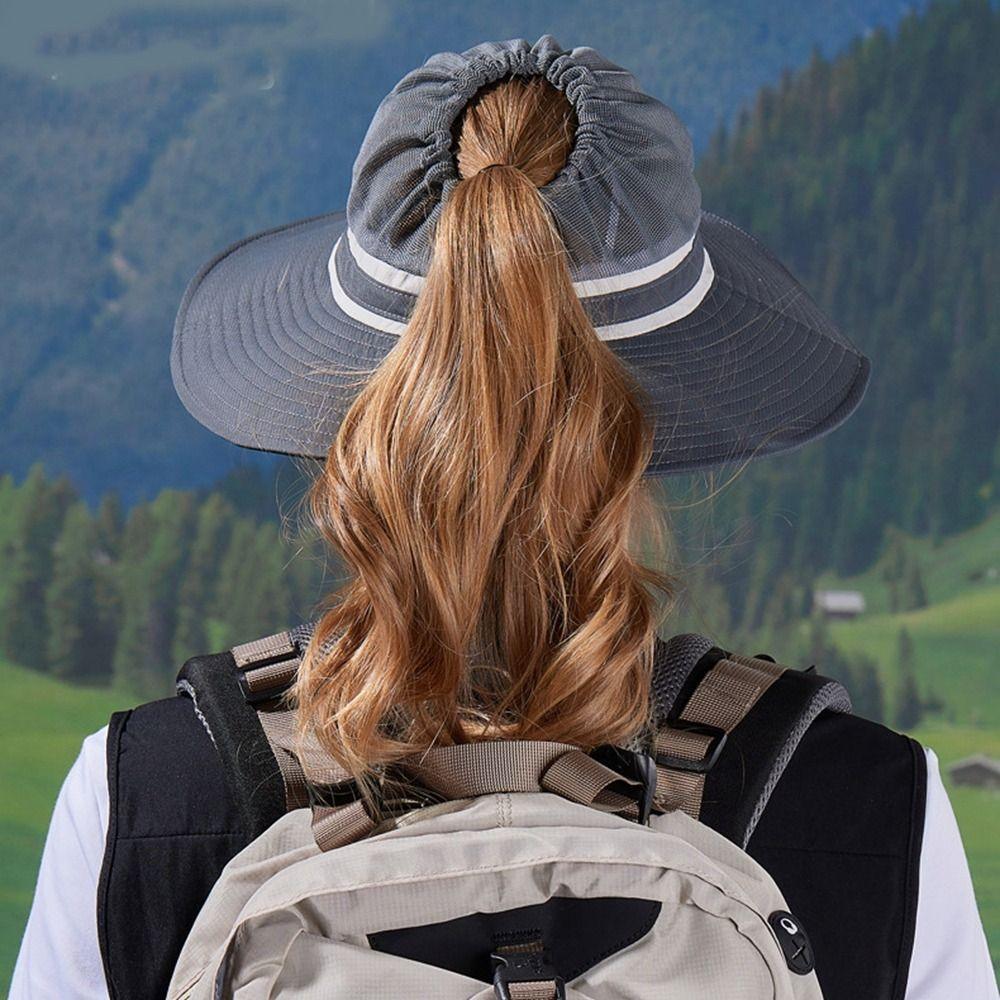 Empty Top Fishing Hat UV Protection Outdoor Sun Hat Breathable Foldable Bucket Hat  Outdoor