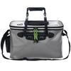Foldable Fishing Bucket with Lid for Fishing Outdoor Storage Tackle, (Gray, 40cm)