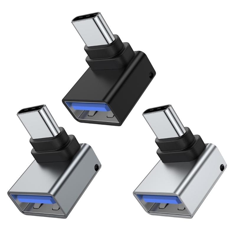 USB 3.0 Female To Type C Male 90 Degree Right Angle Extension Adapter USB C Upward Downward OTG Connector for Laptop