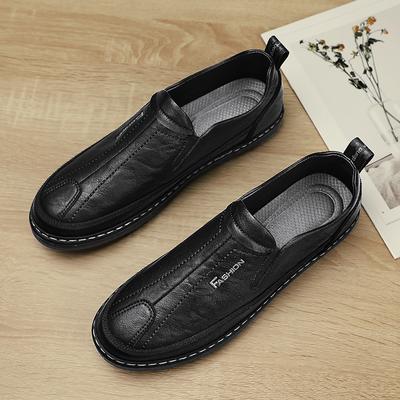 Дизайнерський бренд Чоловічі лофери Весна Нові чоловічі повсякденні туфлі з натуральної шкіри Підошви ручної роботи Офісні ділові туфлі Нековзні