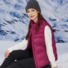 Large Size Down Vest Women's High-end White Duck Down Vest Men's Warm Couple Vest Stand Collar Autumn and Winter Class Uniform Print