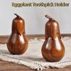 Cute Hand-Carved Eggplant Toothpick Holder Portable Stable Wooden Toothpick Box Simple Toothpick Case Hotel