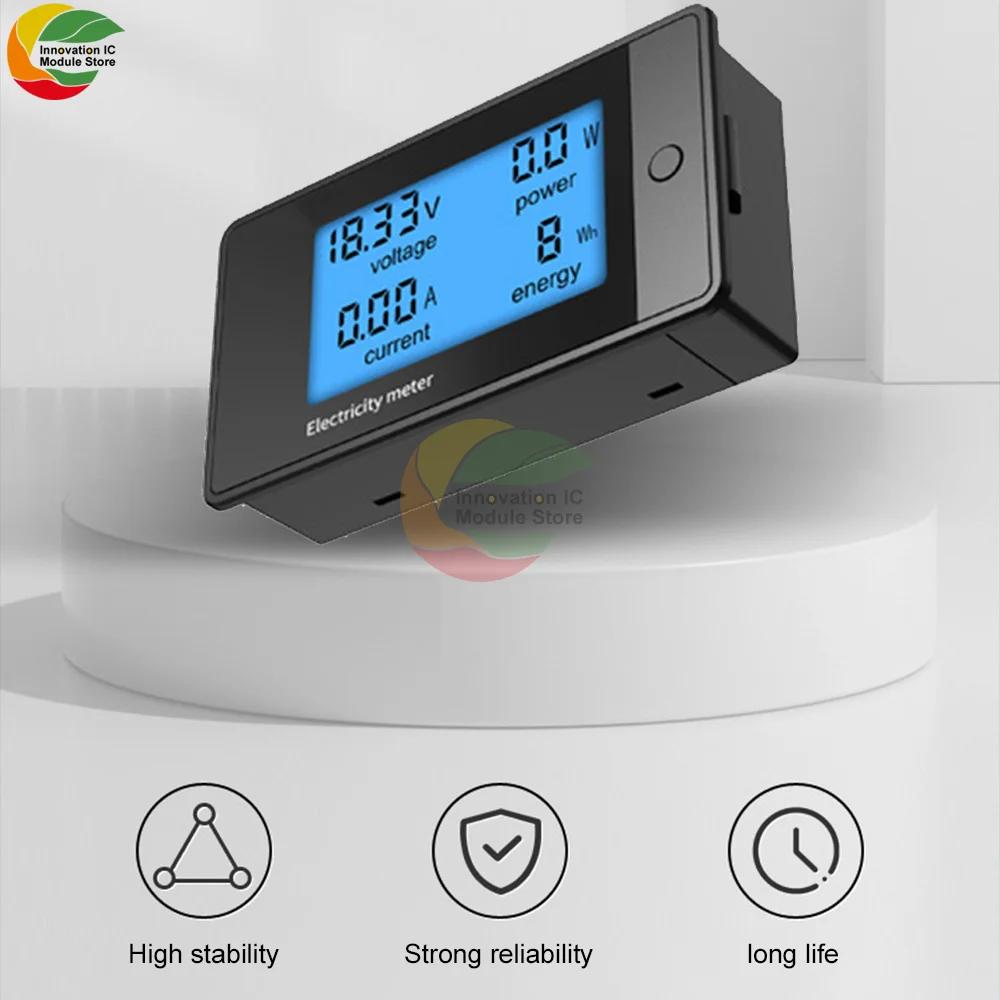 9050-4D, DC8-100V 20A 50A 100A 200A 4 in 1 LCD DC Digital Display Power Meter Voltage Ammeter Power Tester Digital Meter Module