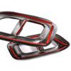 For Mercedes Benz GLE350 GLE450 GLC GLS W167 X253 X167  Car Carbon Fiber Texture Muffler Exhaust Pipe Tail Cover Trim 2pcs