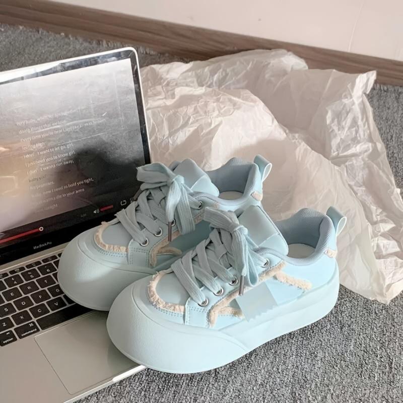 Кеды 22 новые весенне-осенние обувь на толстой подошве нишевые хлебные туфли 35