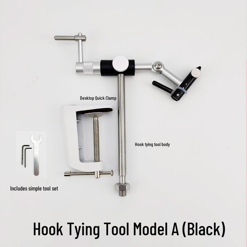Juego de Herramientas Mejorado de Tornillo de Banco Giratorio para Atado de Moscas para Atado Duradero de Anzuelos y Señuelos