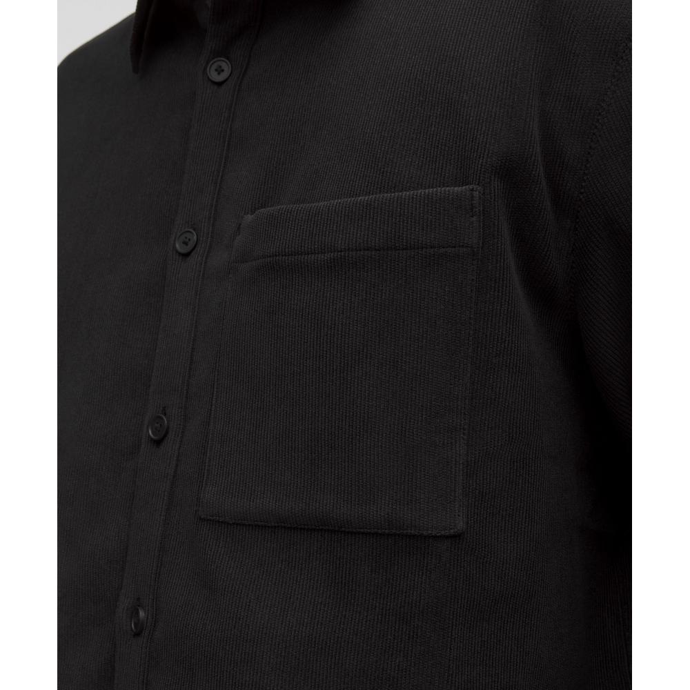 Lululemon Corduroy Relaxed Fit Long Sleeve Button Up Shirt Black