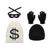 Cosplay Halloween Costume Set,Robber Costume Halloween Cosplay Burglar Accessories Thief Costume for Adults