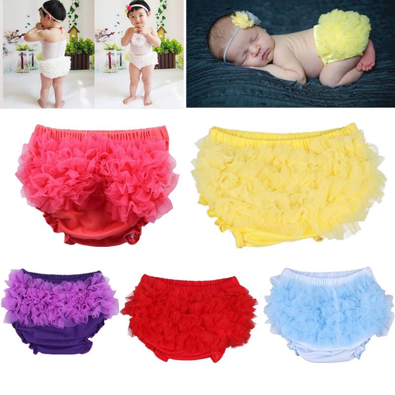 Buy Baby Cute Toddler Newborn Panties Ruffled Ruffle Lace Underwear at affordable prices — free