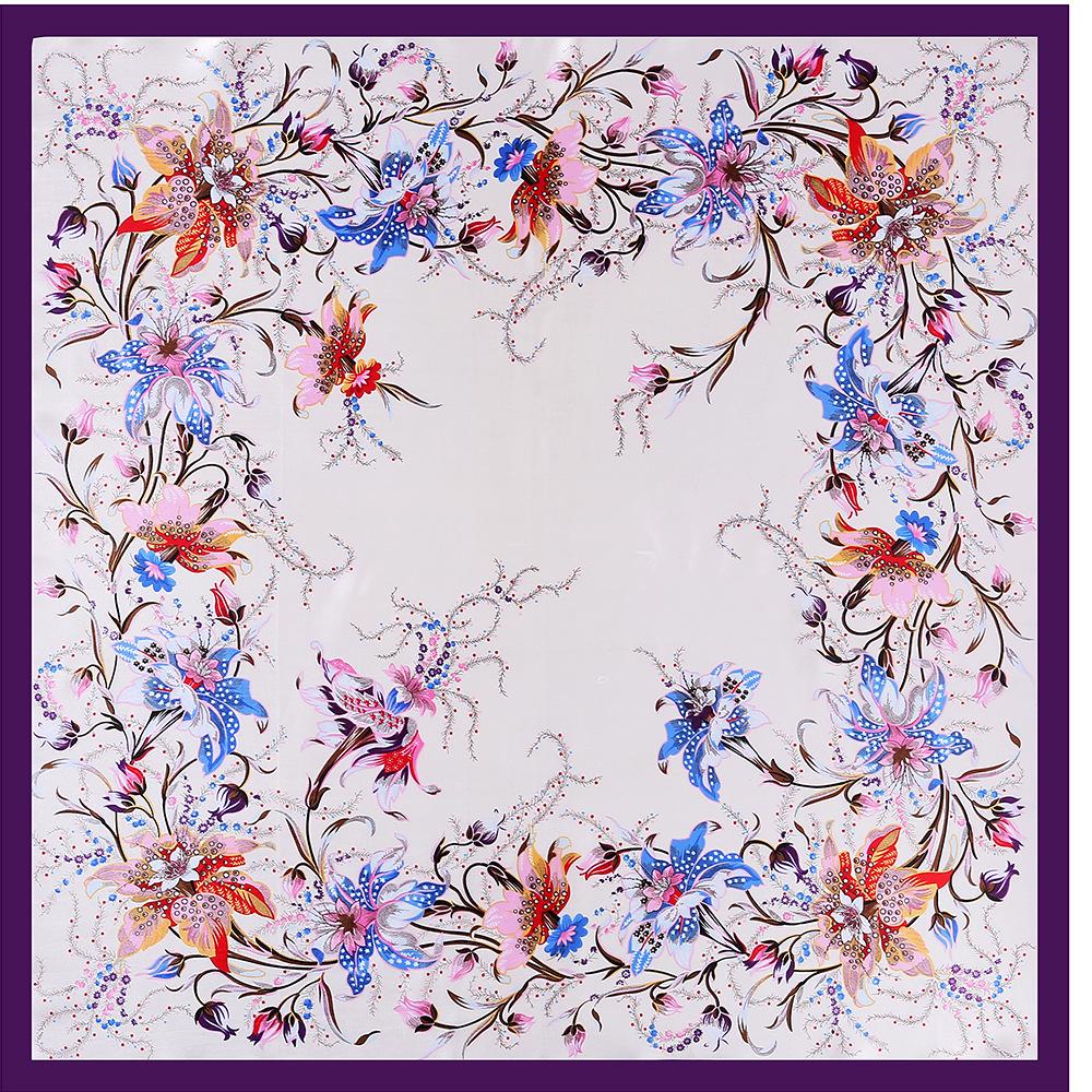 მაღალი ხარისხის ძვირადღირებული აბრეშუმის შარფები თავსაბურავი შარფები კისრის შარფი ქალებისთვის ჯაჭვი აბრეშუმის შარფი ქალის დეკორატიული შალი