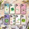 C-Clover C-Cute L-Lucky-K Phone Case For iPhone 17,16,15,14,13,12,11 Plus,Pro Max,XS,Soft Silicone Black Cover