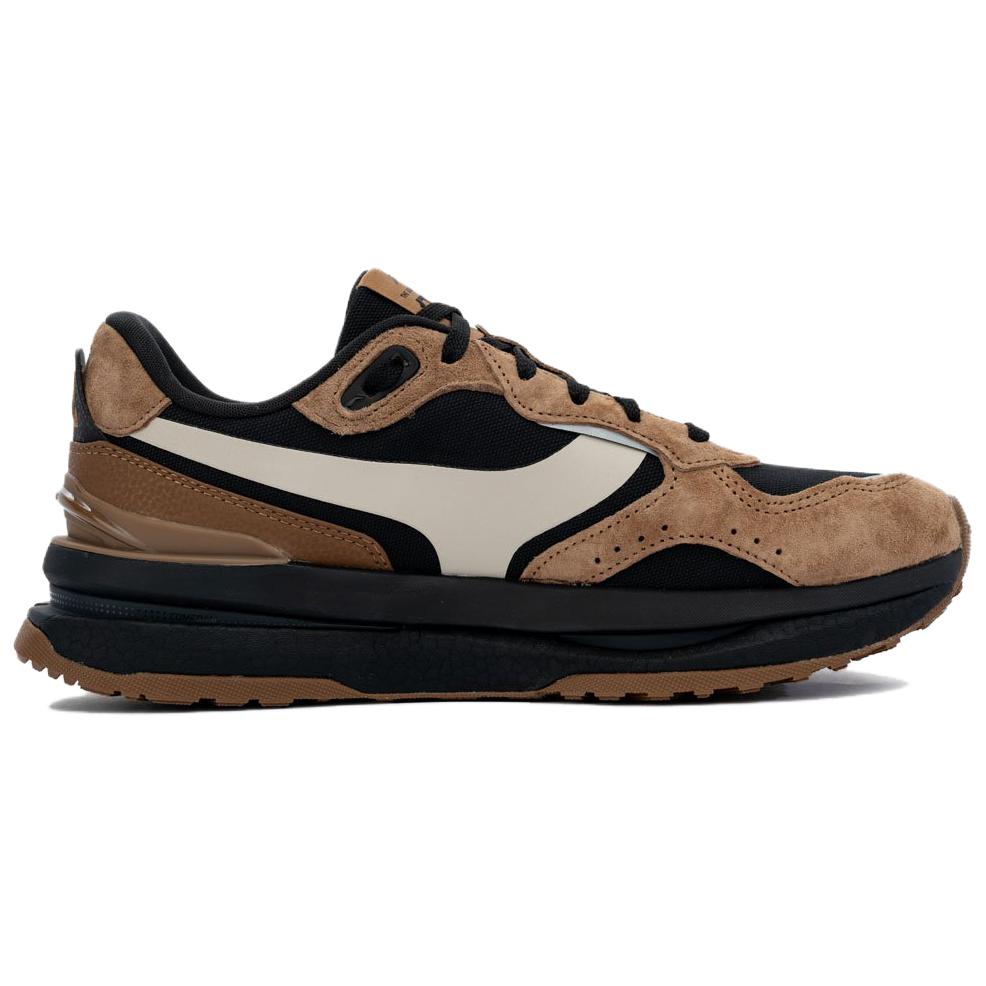 Li Ning Zheng Rong Bequeme Vielseitige Sportbekleidung Widerstandsfähige Stoßdämpfung Low Top Freizeitschuhe Unisex Freizeitschuhe Schwarz Braun AGCU165-2