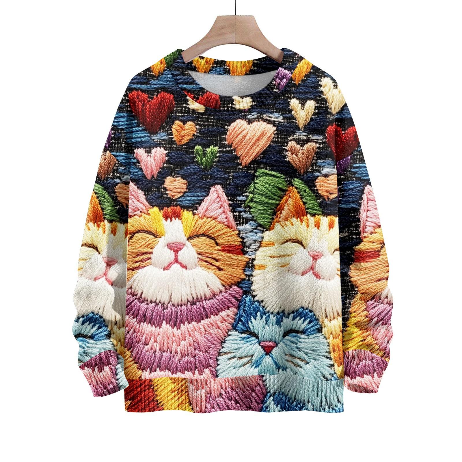 

Детский модный свитер с круглым вырезом и длинным рукавом для мальчиков и девочек, вязаный свитер с милым принтом 90 фиолетовый