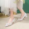 Wedding dresses are not tired of daily wear, wedding shoes for women in 2025, new fashion French niche high-end wedding shoes for women