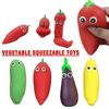 Pachet Jucării Amuzante din Legume Strivibile Jucării Senzoriale Castravete Elastic Jucărie Anti-stres Umplută cu Nisip Cadouri Pentru Copii