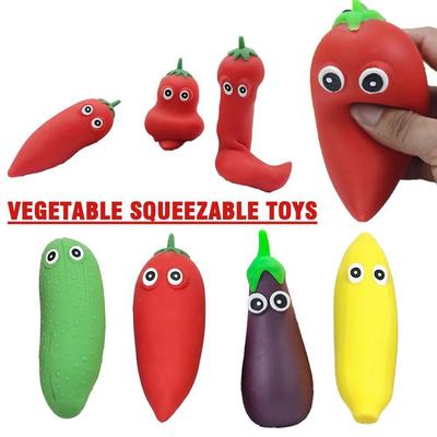 Pacote Divertido de Brinquedos de Apertar de Vegetais Pepino Esticável Brinquedos Sensoriais Alívio do Estresse Brinquedo de Estresse Preenchido com Areia Presentes Para Crianças