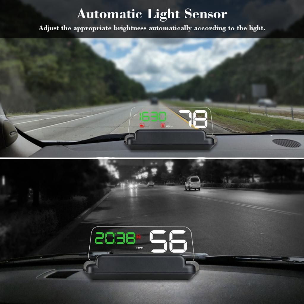 HUD High Definition GPS Speed Projector Speedometer Clear Font RPM Clock Fuel Consumption Portable Car for Head Up Displ