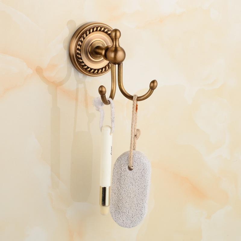 Antique Brushed Solid Brass Bathroom Accessories Set,Robe hook,Paper Holder,Towel Bar,Soap Basket,Bathroom Fitting Sets