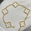 Nuova Versione Bracciale Quadrifoglio Cinque Fiori Agata Rossa Naturale Madreperla Bianca Bracciale da Donna Bracciale Laser