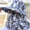 Neckline Mask Sunscrean Bucket Hat Camouflage Cover Face Cap Fashion Man Sun Hat  Camping