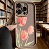 Pink Tulips Watercolor Soft TPU Phone Case for iPhone 17 16 15 14 13 12 11 Pro Max Plus Shockproof Anti-Slip Cover