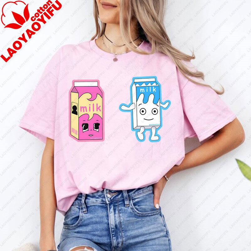 Blur Milky Official Unisexs Graphic T Shirts Women Cotton Rock Britpop Band Coffee and Tv Milk Band Concert Tour Popular Vintage S