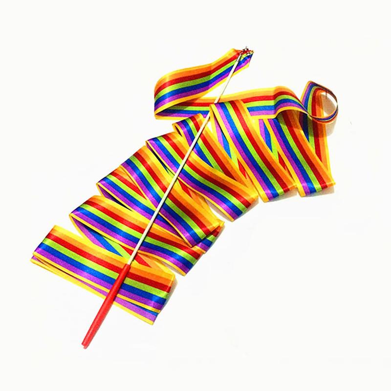 Lenços de Seis Cores Fitas de Ginástica Cognição de Cores Brinquedos de Esportes ao Ar Livre para Crianças Lenços de Dança para Exercício Adereços de Performance TMZ