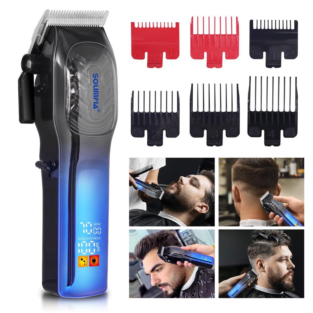 Hair Clippers for Men Professional Cordless Barber Clippers for Hair Cutting Grooming Rechargeable Beard Trimmer