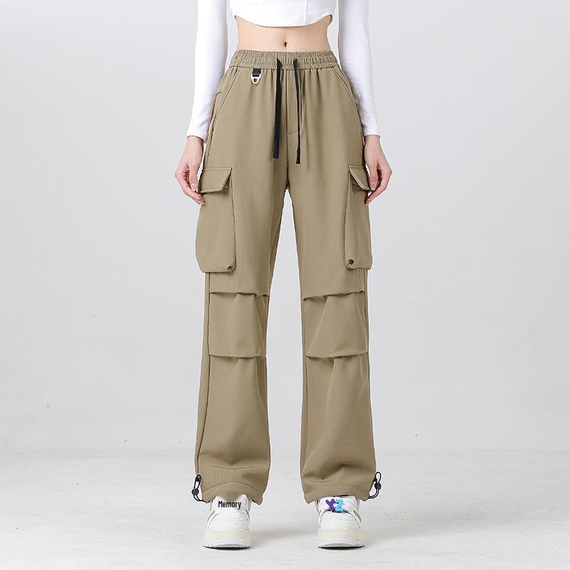 

Унисекс Повседневные Ветрозащитные Парашютные Штаны: Свободный крой, Прямые штанины, Многофункциональные для весны и осени 2XL