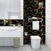 Autocollants de carreaux de marbre noir et or, 10 pièces, dosseret de cuisine résistant à l'huile pour placard, lavabo, autocollants muraux d'art imperméables