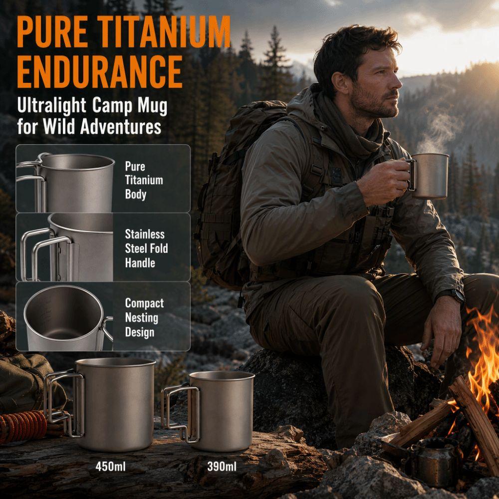 Durable Camping Cup Lightweight Outdoor Drinkware Portable Travel Coffee Mug  Hiking