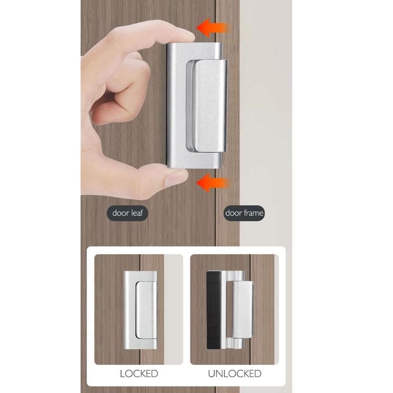 Aluminum Alloy Antitheft Door Latches Bolt Door Reinforcement Lock Hardware Convenient Home Security Door Lock Enduring