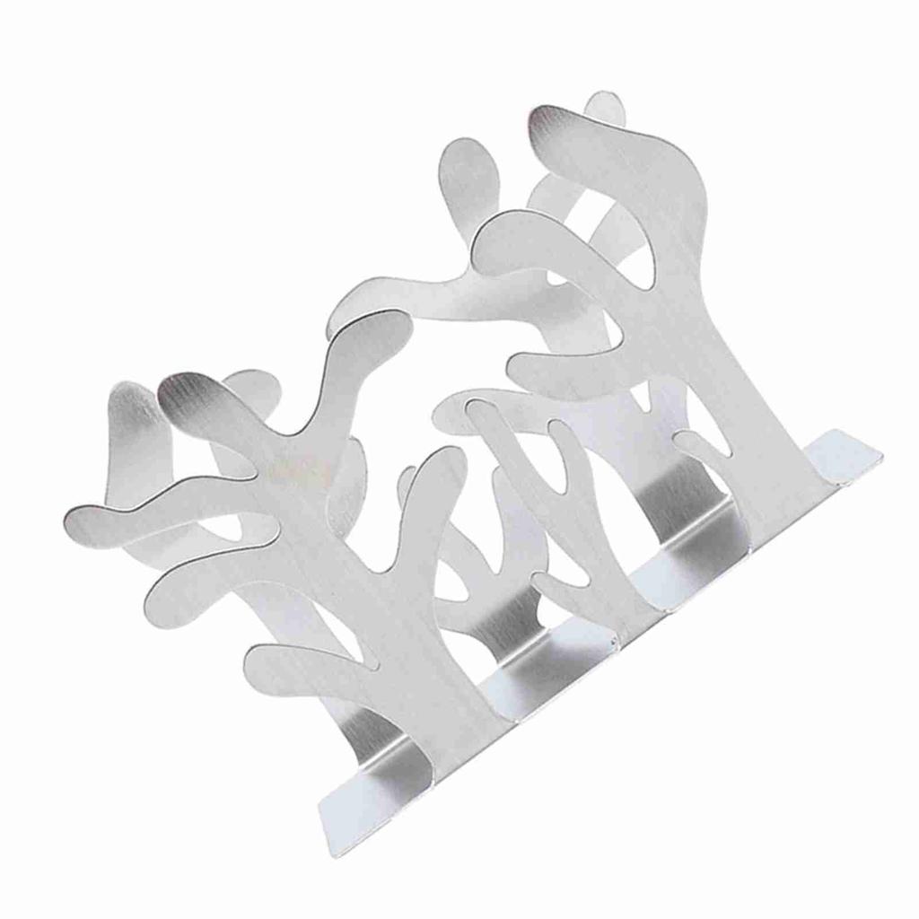 Stainless Steel Plants Shape Tissue Holder Dispenser Napkin Rack Table Paper Rack