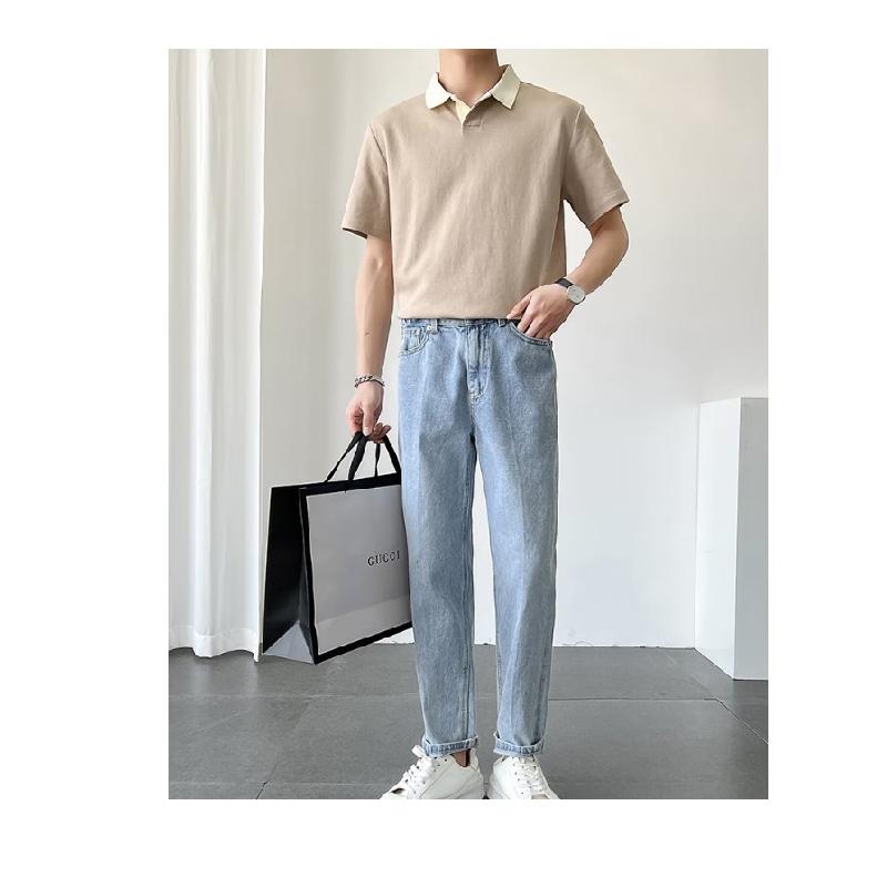 Summer New POLO Men's short-sleeved shirt, trendy brand, casual and loose-fitting T Japanese-style short-sleeve men's shirt T Shirt