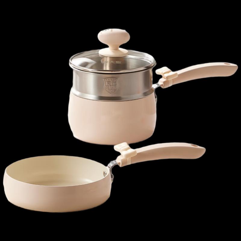 COOKER KING Cat Paw Non-Stick Milk Pot Set