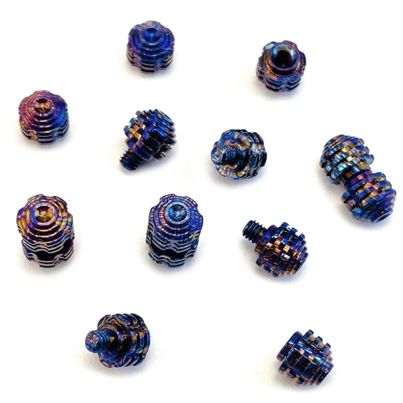 Precise Machined Fold Knivies Thumb Studs Corrosion Resistant Titaniums Damascus Pins Compatible for 2.1-3MM Blade Thickness