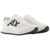 Armani Exchange Round Toe Lace-Up Letter Patch Retro Running Low-Top Lifestyle Shoes 3.5cm Men sneakers White XM001960AF19388MZ255