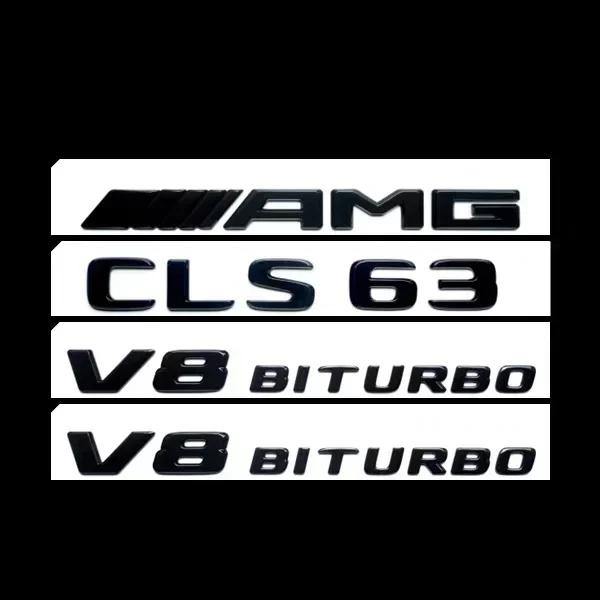 Autosticker 4 Stück/Set 3D ABS Autoaufkleber für Mercedes-Benz CLS-Klasse TURBO 4MATIC Modifiziertes AMG-Logo CLS 53S 63S Heckaufkleber Kotflügel