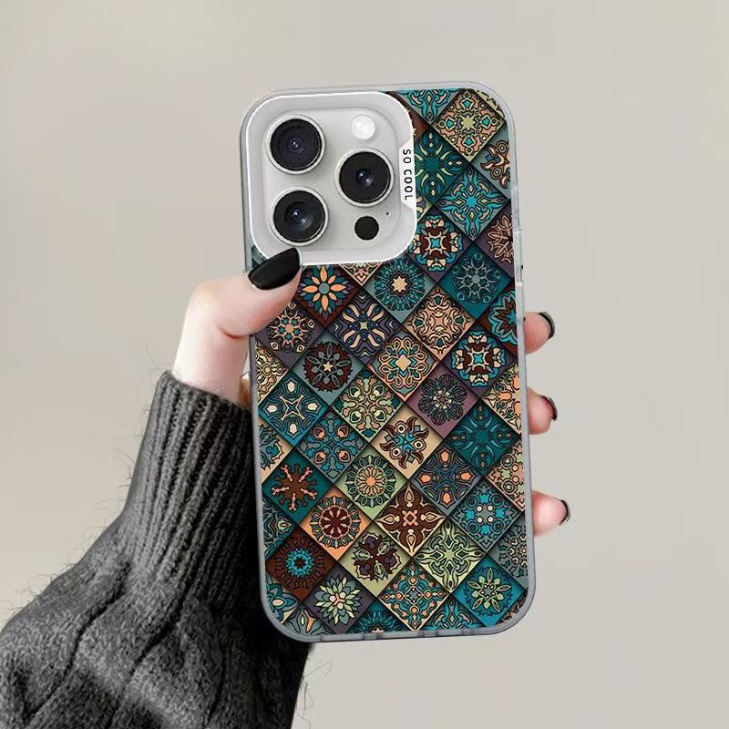 Patterned Totem Case for iPhone 14/15/16 Pro Max and 17 iPhone 15 Plus