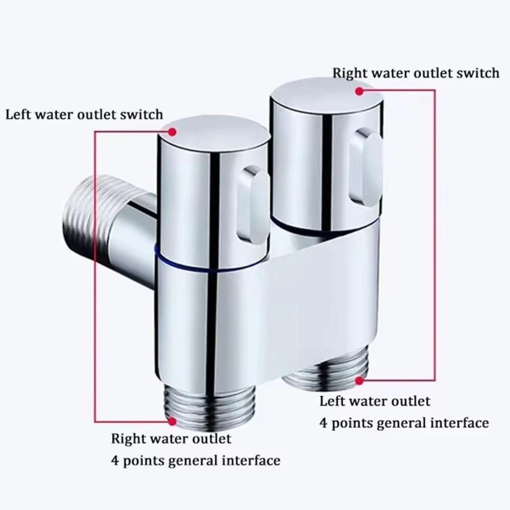 Toilet Accessories Zinc Alloy Toilet Angle Valve Wall Mount Dual Outlet Bidet Sprayer Set Toilet Bidet Sprayer Bathroom