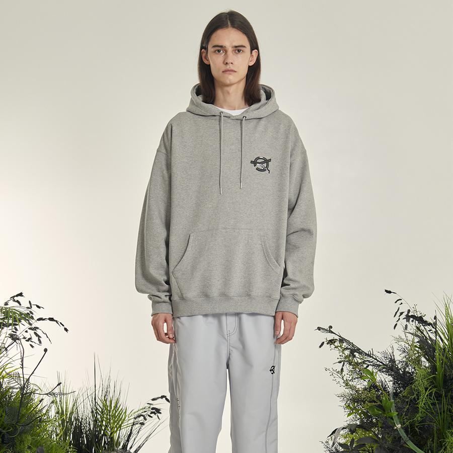 Back Stitch Logo Hoodie - Grey