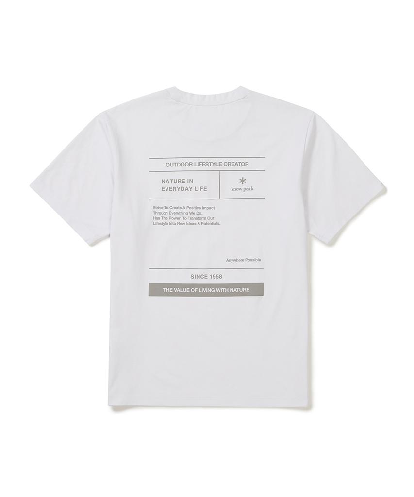 SNOWPEAK APPAREL Quick-Dry Reflective Short Sleeve T-Shirt (S25Mmtts18) White