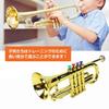Children's Trumpet, Brass Instrument, 4-Key Plastic Musical Toy, Gold